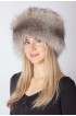 Dark grey fox fur hat